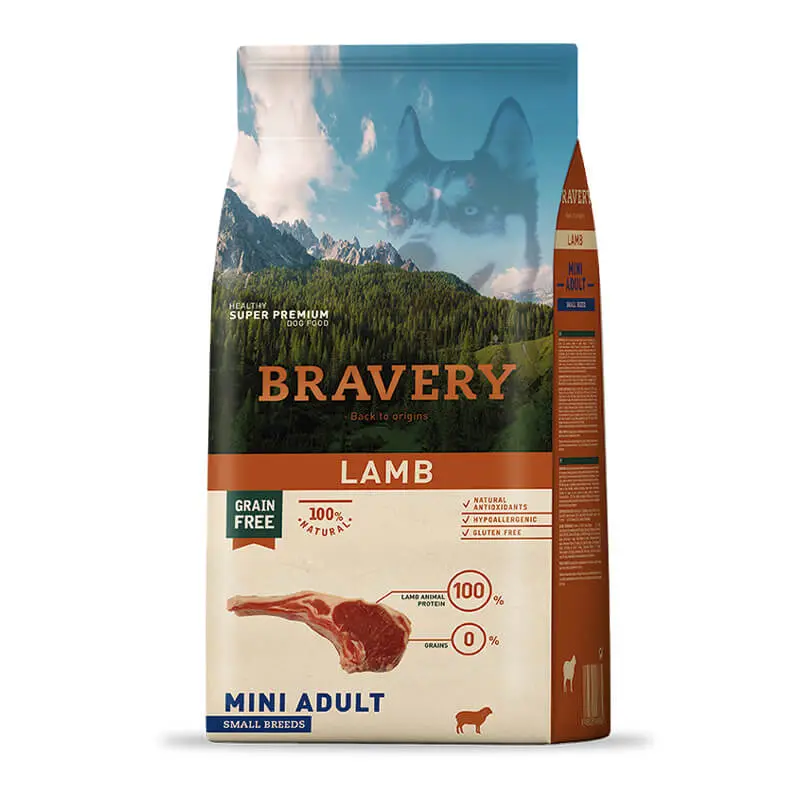 Alimento Bravery Adulto Raza Pequeña Cordero 2KG