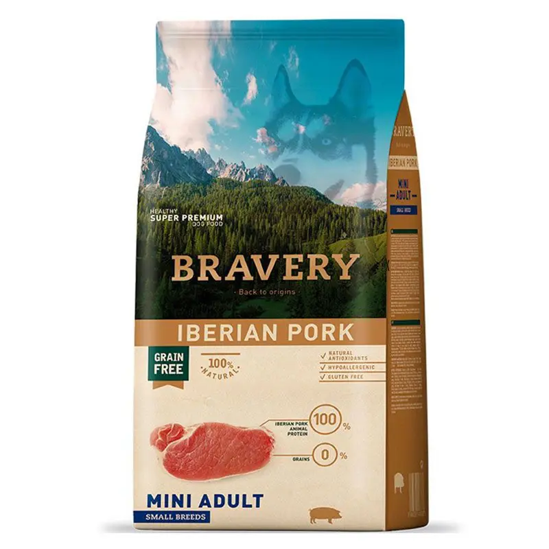 Alimento Bravery Adulto Raza Pequeña Cerdo Ibérico 2kg