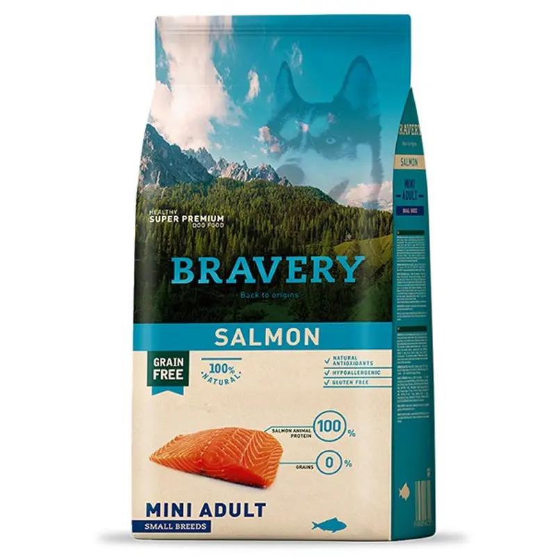 Alimento Bravery Adulto Raza pequeña Salmon 2kg