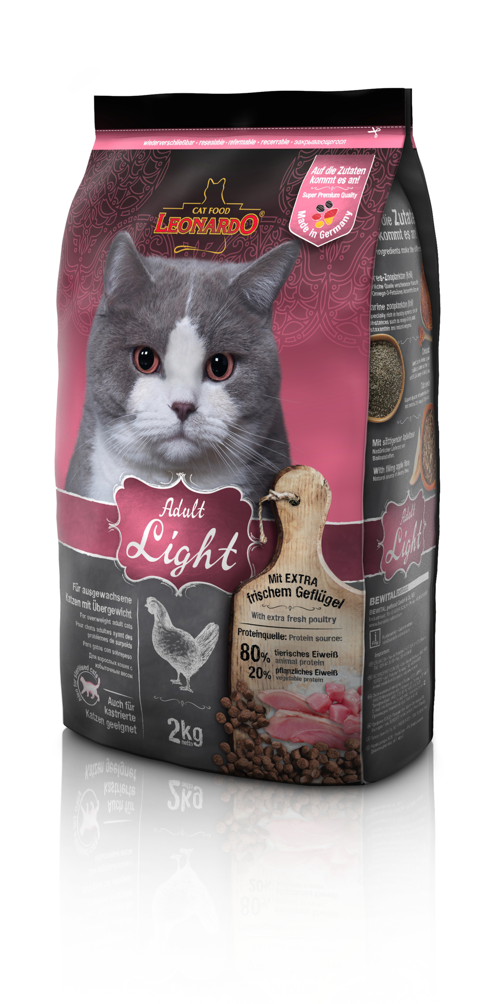 Alimento Leonardo Adulto Light 7,5kg