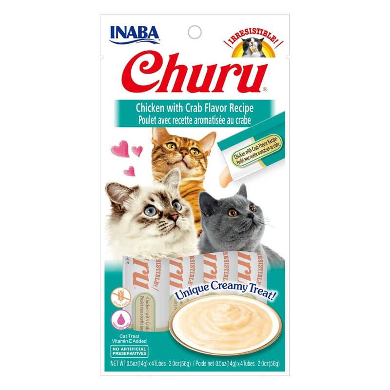 Churu Para Gato Sabor Pollo Con Cangrejo