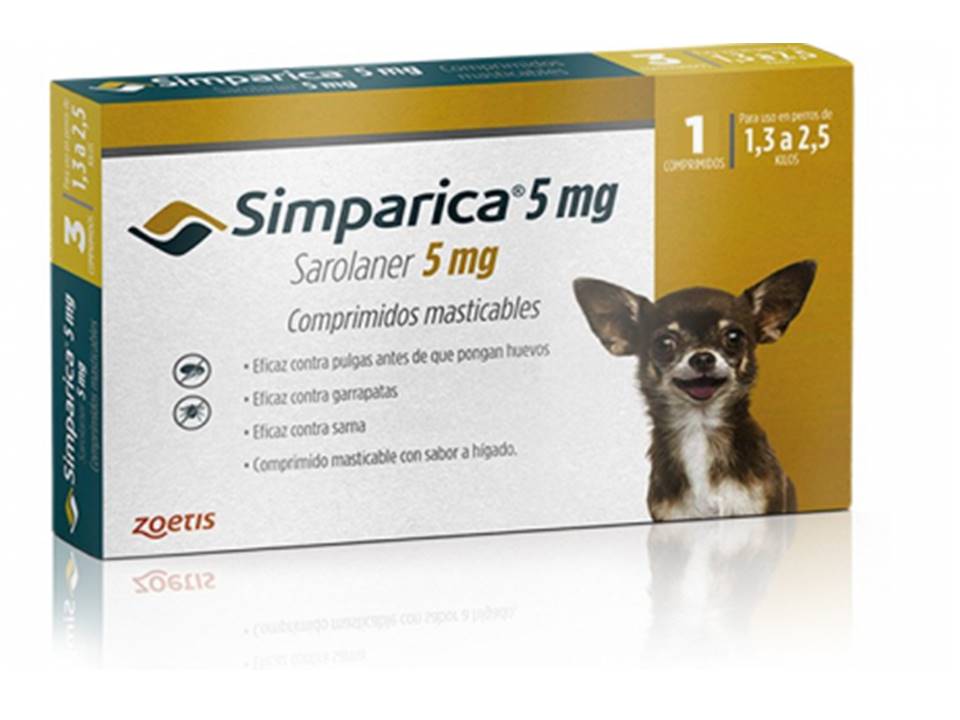 Comprimido Simparica 1.3 a 2.5 kg 1 Unidad