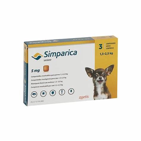 Comprimido Simparica 1.3 a 2.5 kg 3 Unidades