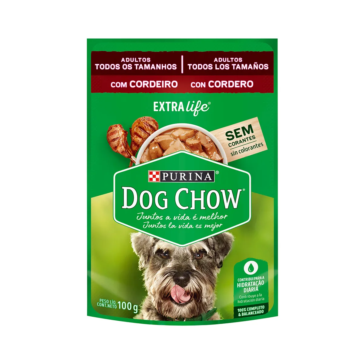 Pouch Dog Chow Perro Adulto Cordero
