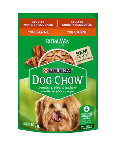 Pouch Dog Chow Perro Adulto Raza Pequeña Carne