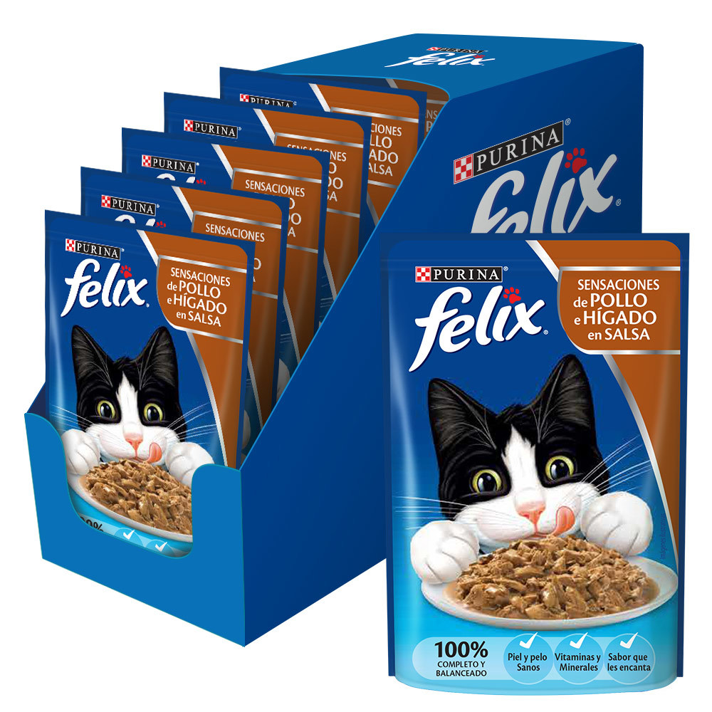 Pouch Felix Adulto Pollo E Higado En Salsa