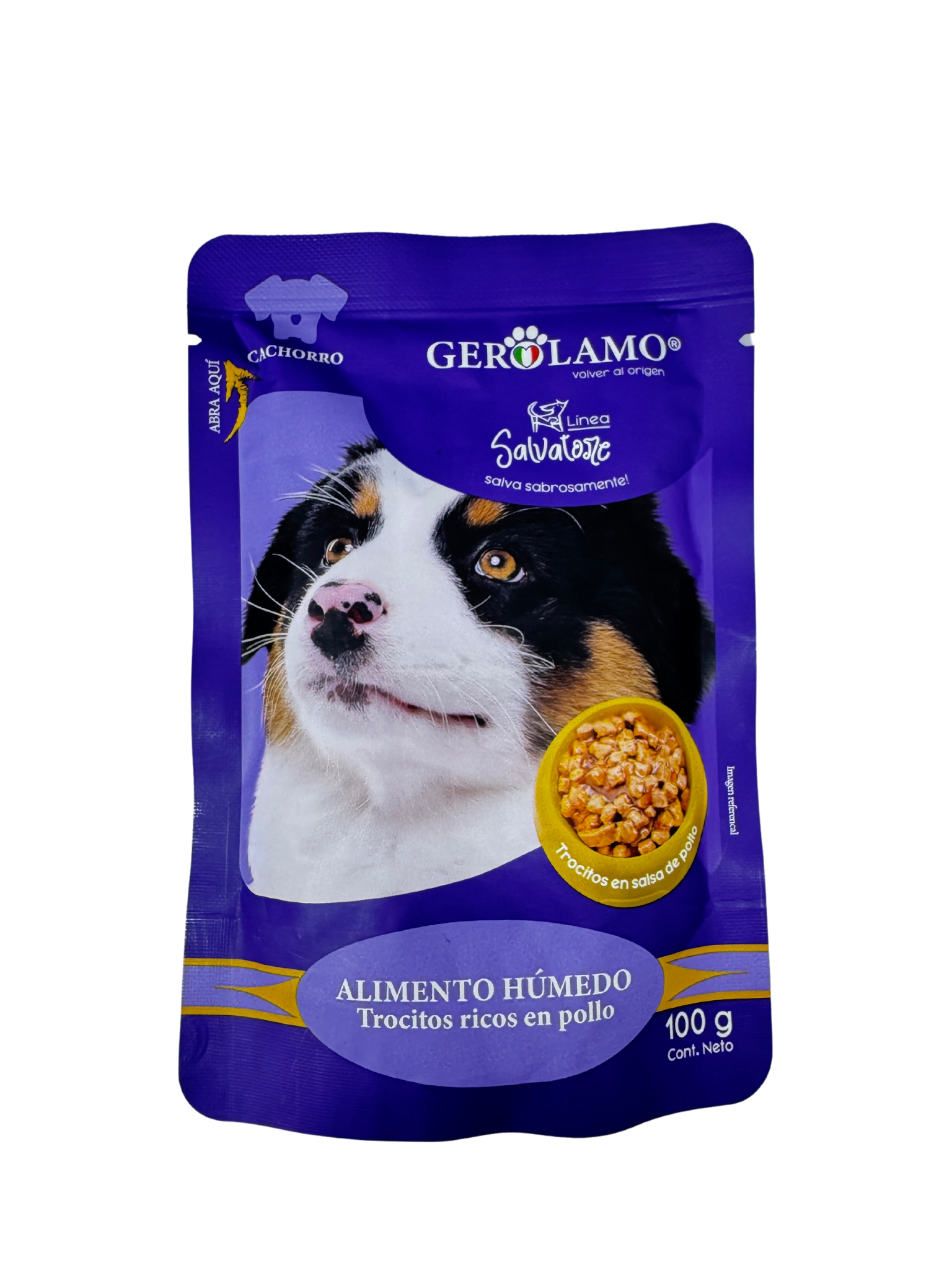 Pouch Gerolamo Salvatore Perro Cachorro Pollo 100gr