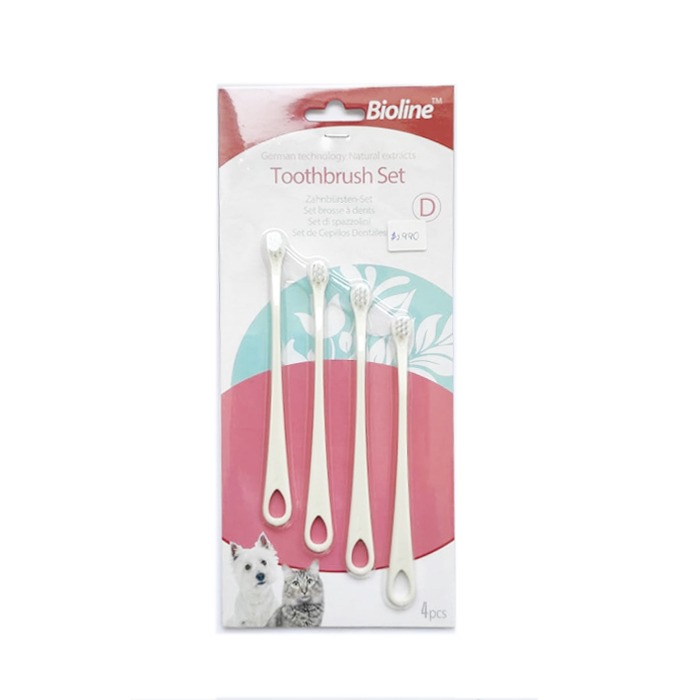 Set Cepillos de Dientes Bioline para Gatos