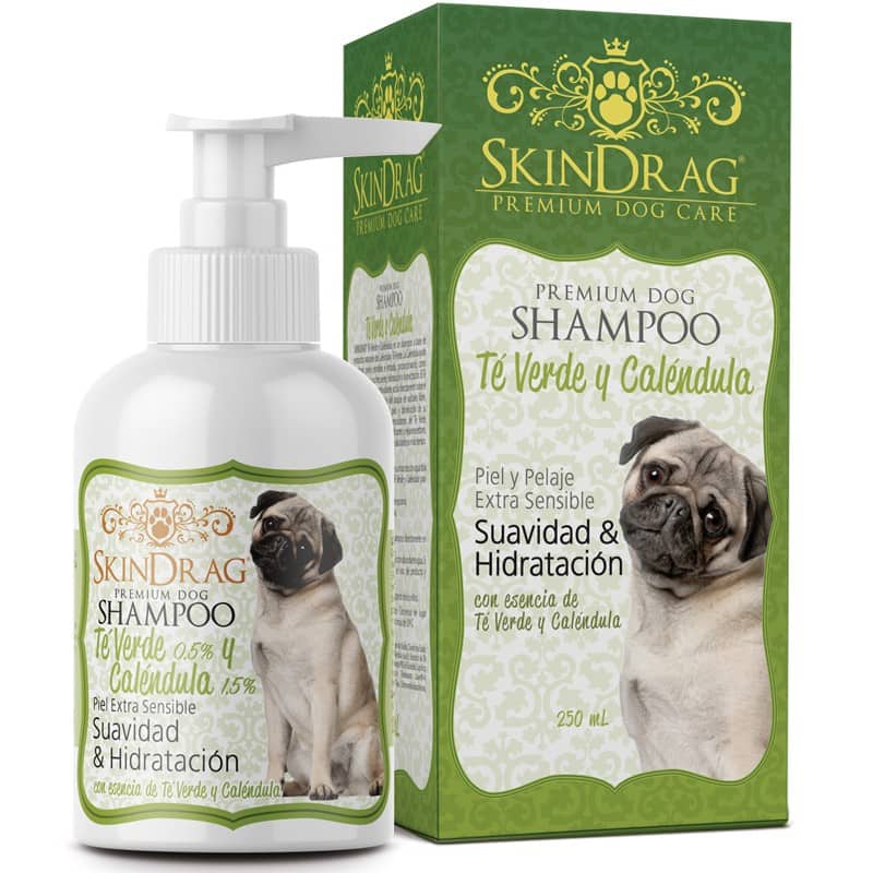 Shampoo Para Perros Skindrag Té Verde y Caléndula