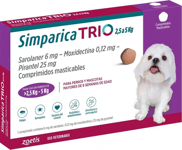 Simparica Trio 2,6 a 5kg