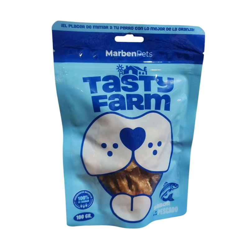 Snack TastyFarm Pescadito Envuelto en pollo 100gr